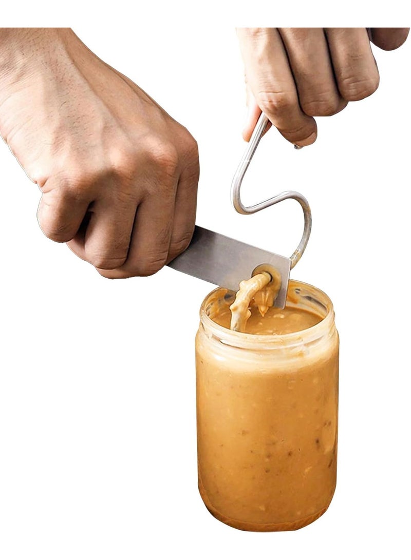 خلاط زبدة الفول السوداني من الفولاذ المقاوم للصدأ - يستخدم لتحريك مجموعة متنوعة من زبدة المكسرات في الجرار ، وخلط بسهولة الفول السوداني وزبدة اللوز وأكثر من ذلك لإنشاء أنواع زبدة المكسرات اللذيذة - Image 1